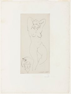 Nudo femminile con braccia alzate e testa di donna da Henri Matisse