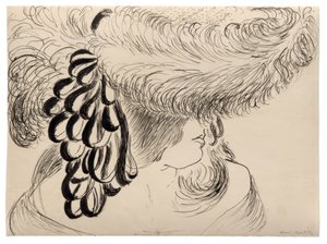 Ragazza con cappello piumato (Mlle Antoinette) da Henri Matisse