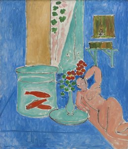 Pesci rossi e sculture da Henri Matisse