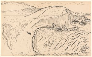 Paesaggio (penna e inchiostro su carta) da Henri Matisse