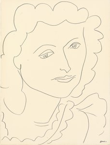 Testa grande (Lucienne) (matita su carta)