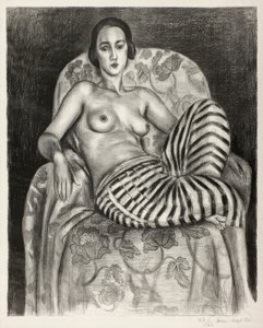 Grande odalisca in pantaloni a righe da Henri Matisse