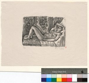 Nudo disteso con il paravento Luigi XIV da Henri Matisse