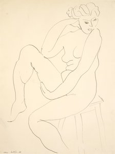 Nudo seduto su uno sgabello da Henri Matisse