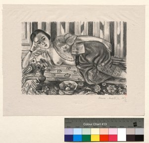 Odalisca con pantaloni di raso rosso da Henri Matisse