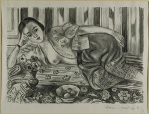 Odalisca in pantaloni di raso rosso
