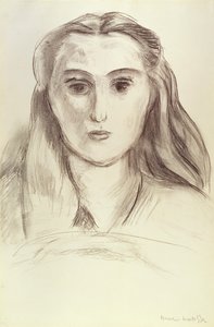 Ritratto di giovane donna con i capelli sciolti (L.N. Delektorskaya)