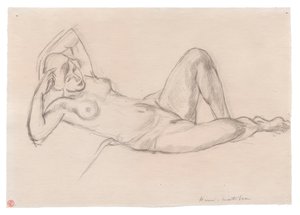 Nudo femminile reclinato con ginocchio alzato da Henri Matisse
