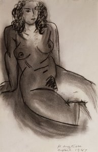 Donna nuda seduta