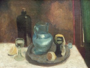 Natura morta con limone, o La caraffa blu