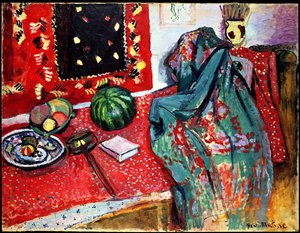 Natura morta con tappeto rosso da Henri Matisse