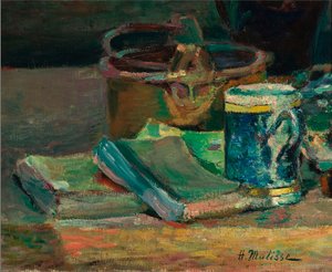 Natura morta con libri, 1895 circa (olio su tela) da Henri Matisse