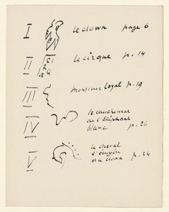 Tavola delle immagini 1. Da “Jazz”. P. 149 da Henri Matisse