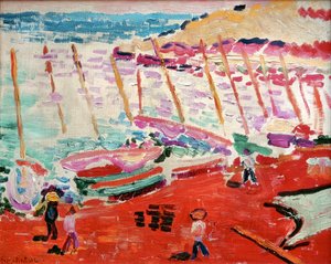 La spiaggia rossa, Collioure, estate 1905 (olio su tela) da Henri Matisse