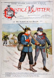 Una caricatura della Triplice Alleanza nella rivista Lustige Blatter, 1893