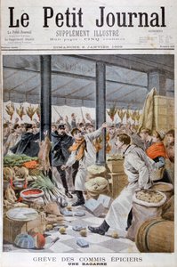 Una rissa durante lo sciopero dei droghieri, Parigi, 1899 da Henri Meyer