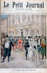 Un matrimonio in bicicletta, Francia, 1897 da Henri Meyer