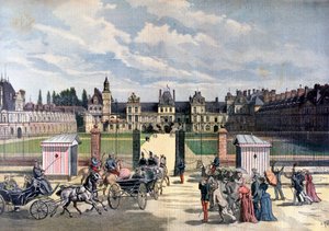 Arrivo del presidente della Repubblica, Château de Fontainebleau, 1892 da Henri Meyer