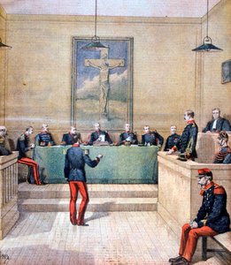 Il capitano Dreyfus davanti alla corte marziale, 1894 da Henri Meyer