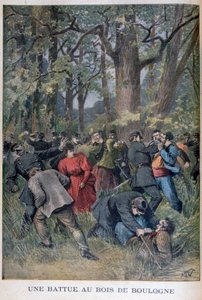 Scontro tra gendarmi e civili nel Bois de Boulogne, Parigi, 1895 da Henri Meyer