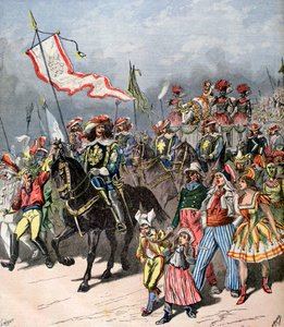 Carnevale francese del bue ingrassato, in tempi passati, 1891 da Henri Meyer