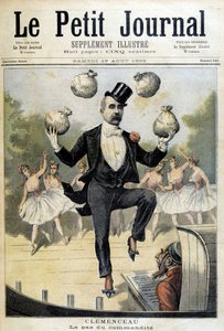 Georges Clemenceau che gioca con le Sterline - in "Le Petite Journal" del 19/08/1893 da Henri Meyer
