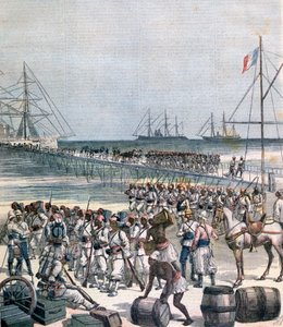 Sbarco delle truppe senegalesi al nuovo molo di Cotonou, Benin