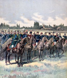 Parata militare con il generale Saussier e attacchi militari stranieri, 14 luglio 1891 da Henri Meyer
