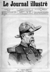 Ritratto di Jean Thibaudin, Generale e Politico francese (1822-1905) - Copertina di "The Illustrous Journal" del 1883 - Disegno di Henri Meyer (1844-1899) da Henri Meyer