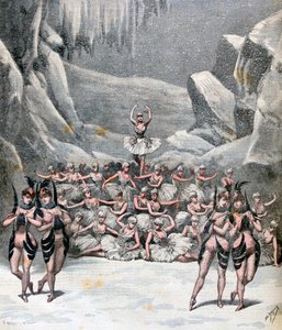 Il balletto della neve, da Il viaggio sulla luna di Jacques Offenbach, 1892 da Henri Meyer