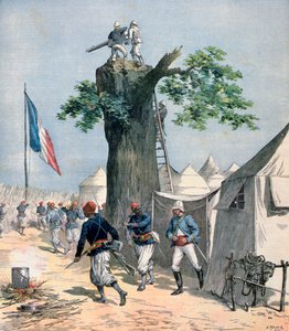 La difesa di Haut-Niger, Sudan Francese, 1891 da Henri Meyer