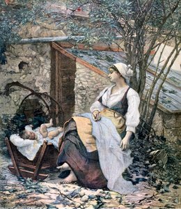 Giovane madre, 1891 da Henri Meyer