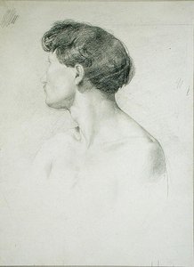 Uomo di profilo da Henri Michel Antoine Chapu