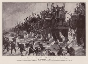Gli elefanti di Annibale nella battaglia di Zama, 202 a.C.