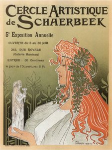 Club Artistico di Schaerbeek, 5a mostra annuale, 1897 da Henri Henri Antoine Théodore Livemont