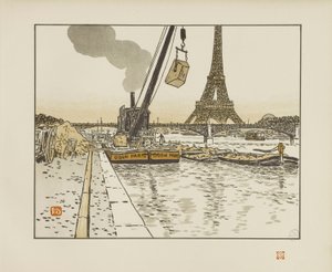 Dal molo di Passy [Le trentasei vedute della Torre Eiffel] da Henri Rivière