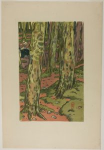 Lavatoio nel bosco a Loguivy da Henri Rivière