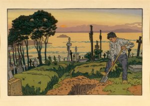 Il becchino del cimitero Saint-Jean a Tréboul da Henri Rivière