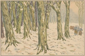 Il bosco, inverno da Henri Rivière