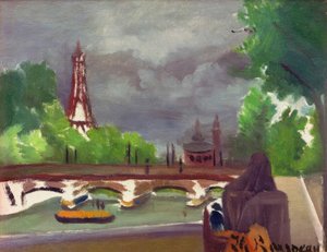 Schizzo, vista della Torre Eiffel e del Trocadéro da Henri Rousseau