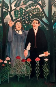 La musa che ispira il poeta da Henri Rousseau