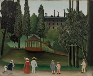 Veduta del Parco Montsouris, il chiosco da Henri Rousseau