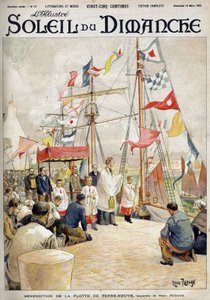 Benedizione della flotta di Terranova di Henri Rudaux. Incisione in 
