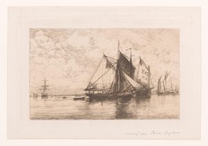 Barche da pesca su mare calmo da Henri Seghers