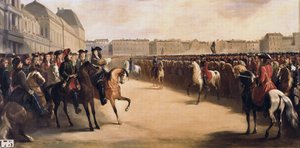 Lo zar Pietro I il Grande di Russia (1672-1725) accompagnato dal reggente Filippo II duca d