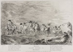 Reclute che si uniscono al reggimento, 1717?-26 da Henri Simon Thomassin