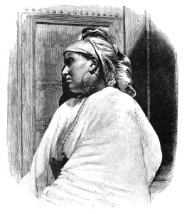 Una donna araba di Tangeri, Marocco, 1895 da Henri Thiriat
