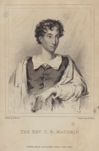 Charles Robert Maturin, clero protestante irlandese; romanziere e drammaturgo da Henri after Meyer