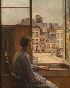 Piazza Teniers ad Anversa da Henri de Braekeleer