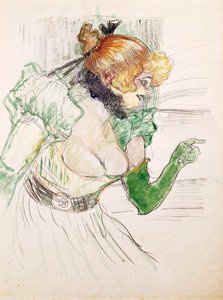 Artista con guanti verdi - Cantante Dolly da Star a Le Havre da Henri de Toulouse Lautrec